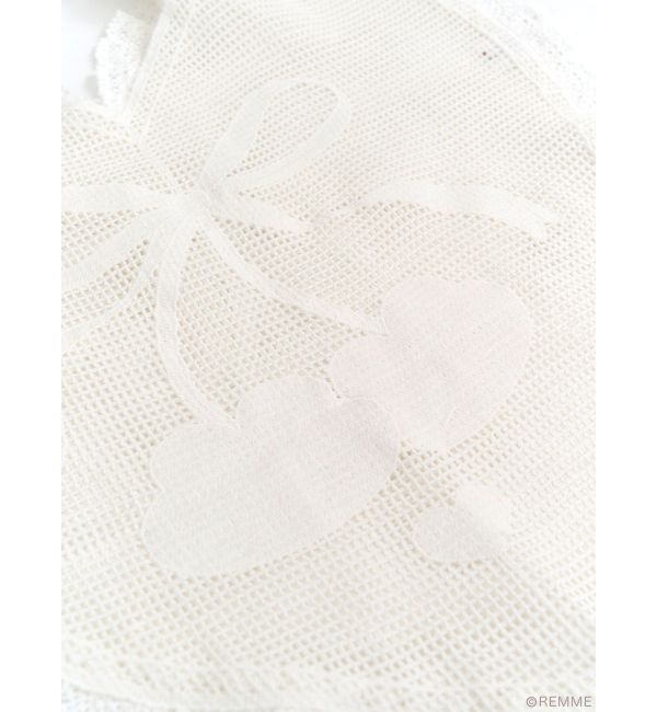 merry jenny「Cherry heart knit tote」|トートバッグ|