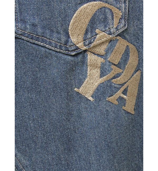 GYDA「ハイウエストside slit GYDAワイドデニムパンツ」|デニム|