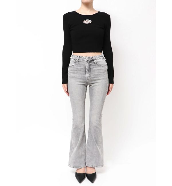 GYDA「ハイウエストBASICフレアデニムパンツ」|デニム|