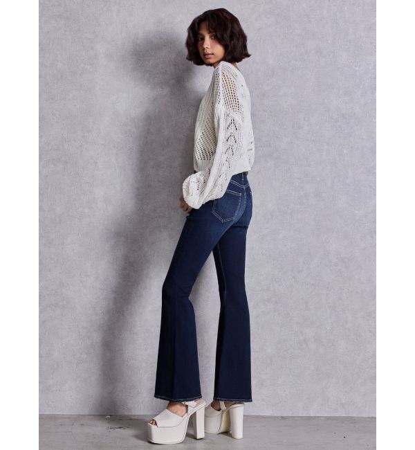 GYDA「ハイウエストBASICフレアデニムパンツ」|デニム|