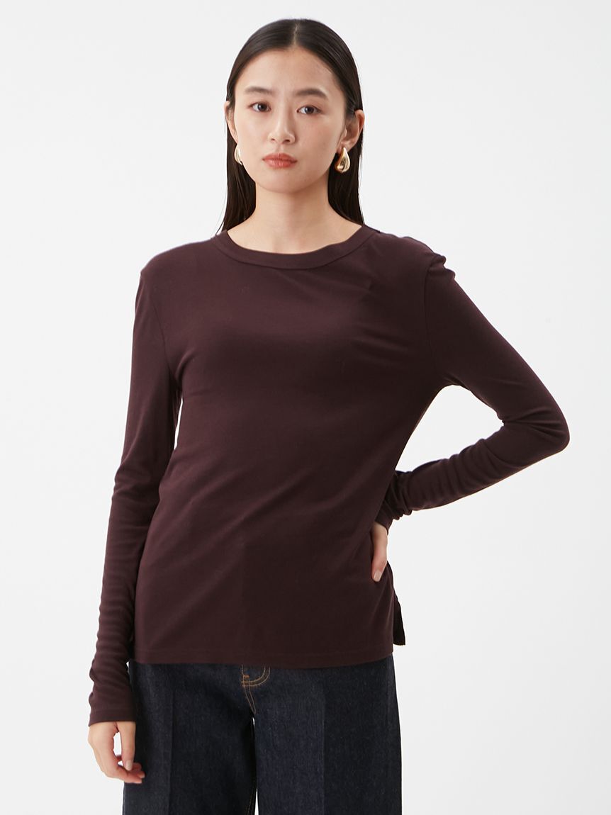 Mila Owen「ウールテンセルクルーネックシアーロンＴ」|Tシャツ・カットソー|BRW