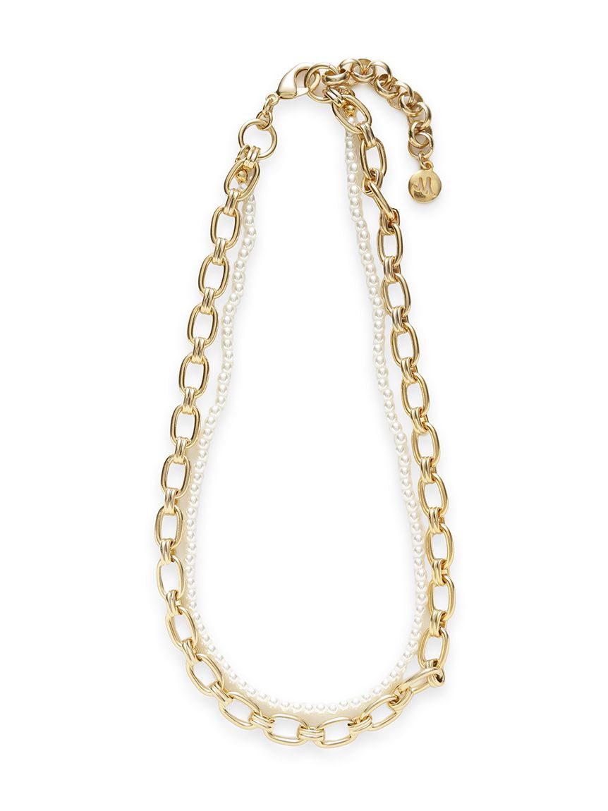 Mila Owen「２連パールチェーンネックレス」|ネックレス|GLD