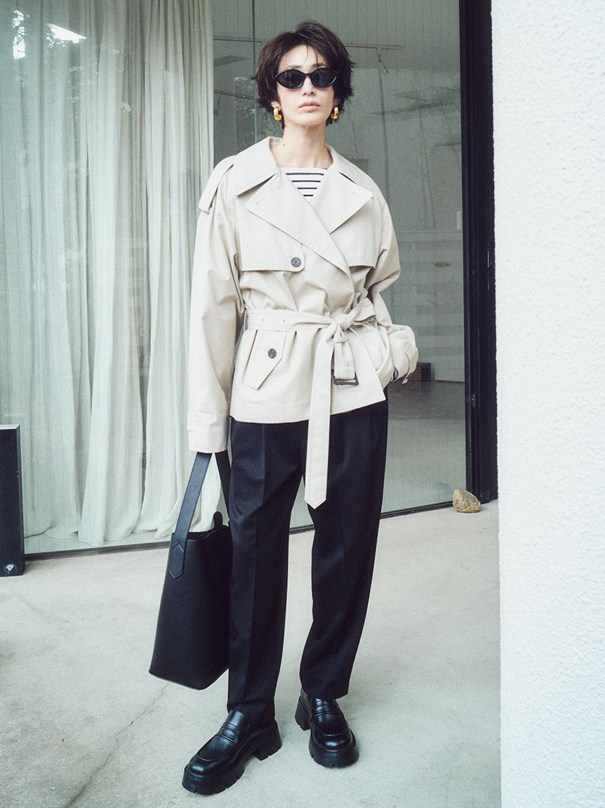 Mila Owen「メタルドロップフープイヤリング」|イヤリング|