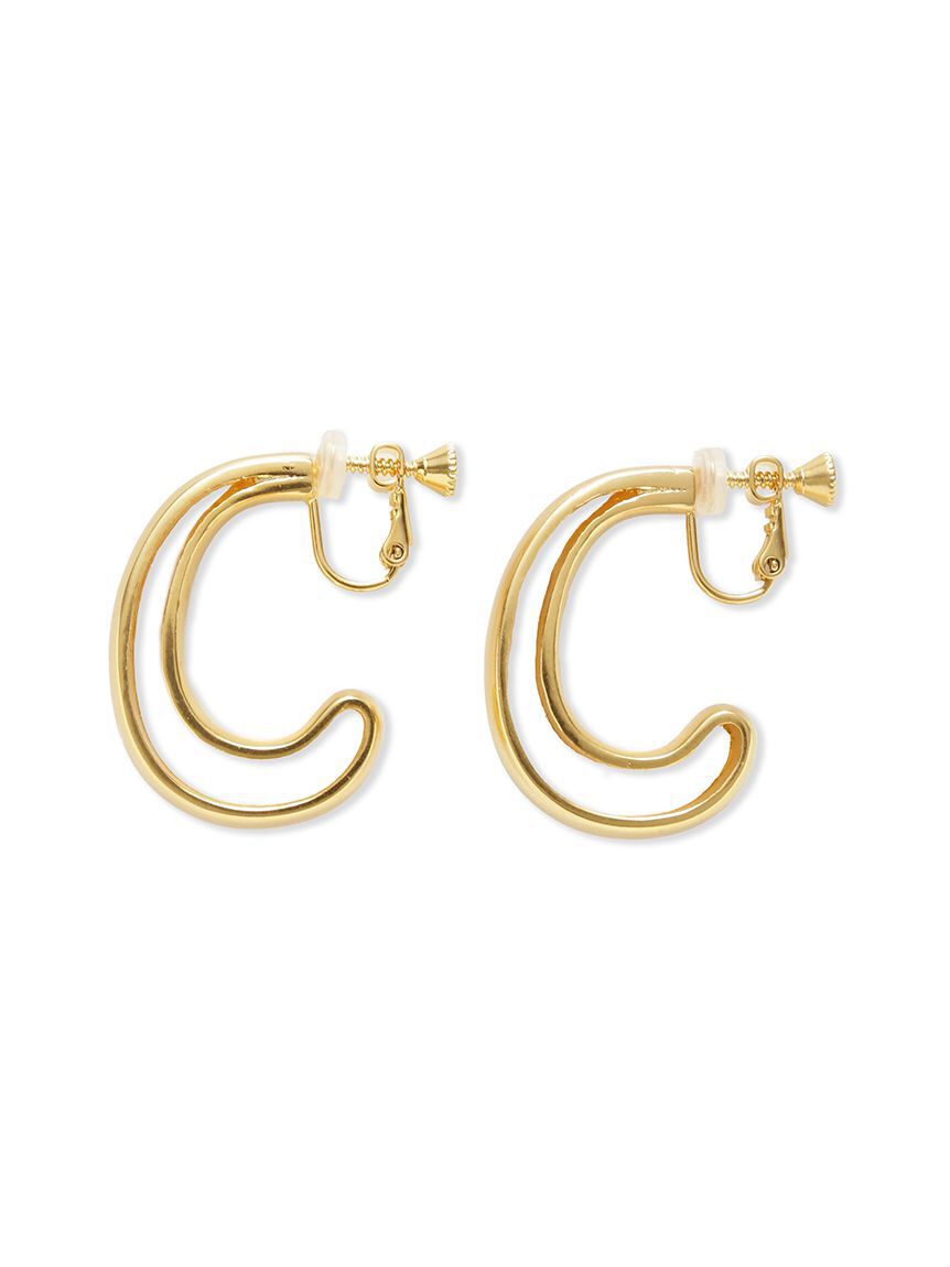 Mila Owen「メタルドロップフープイヤリング」|イヤリング|