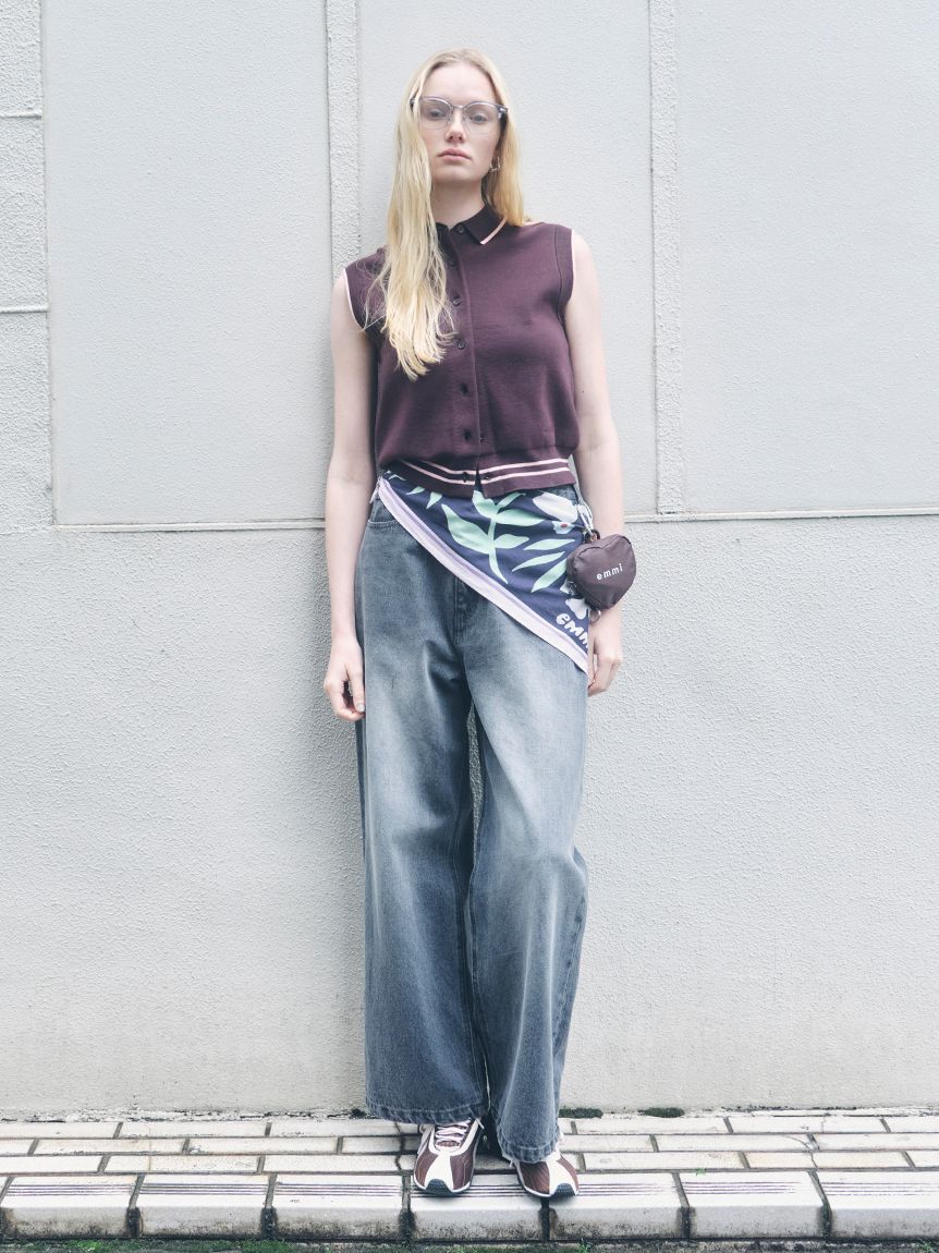 emmi atelier「フラワープリントスカーフ」|バンダナ・スカーフ|