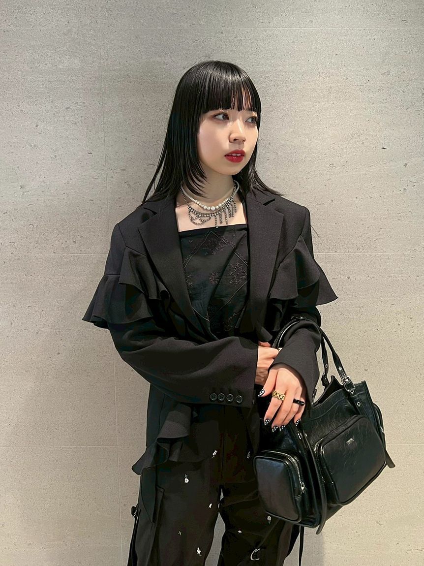 FURFUR「フリルデザインテーラードジャケット」|テーラードジャケット|