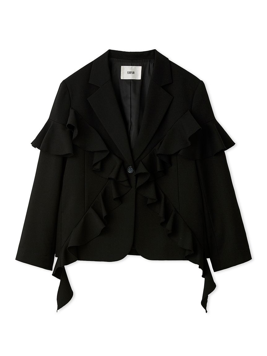 FURFUR「フリルデザインテーラードジャケット」|テーラードジャケット|