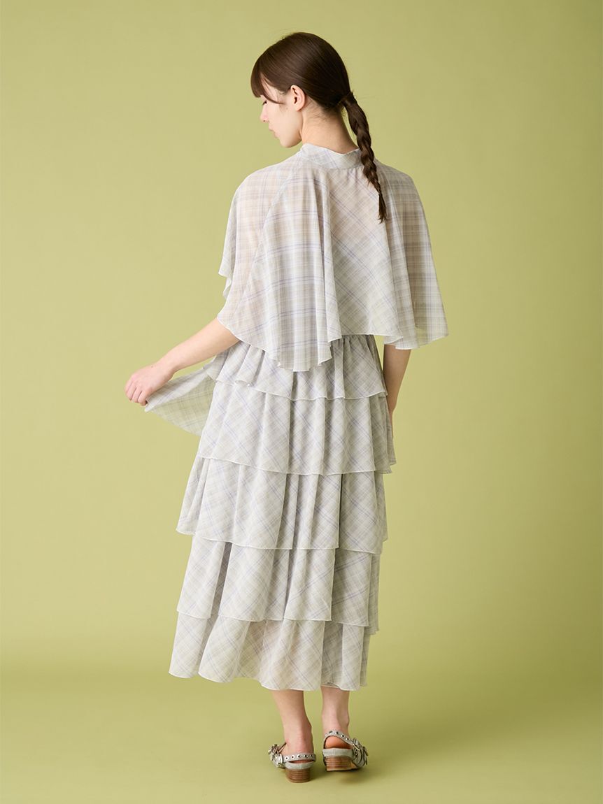 FURFUR「ケープセットティアードドレス」|ドレス|