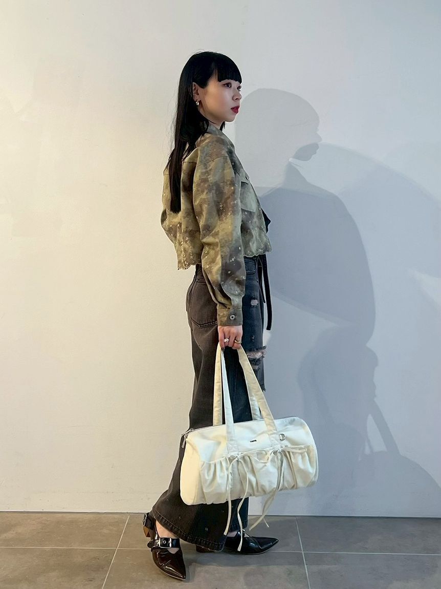 FURFUR「【WEB限定カラー】リボンドラムバッグ」|ショルダー・メッセンジャー|