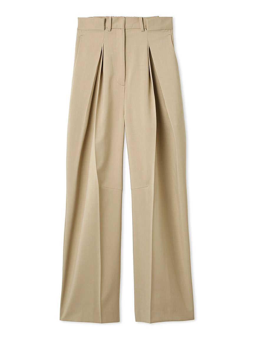 FURFUR「タックデザインワイドスラックス」|チノ|BEG