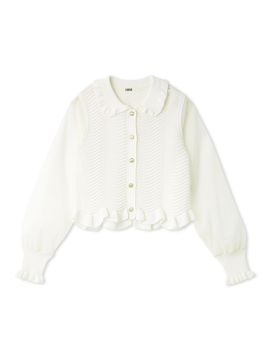 FURFUR「シアースリーブカーディガン」|カーディガン|WHT