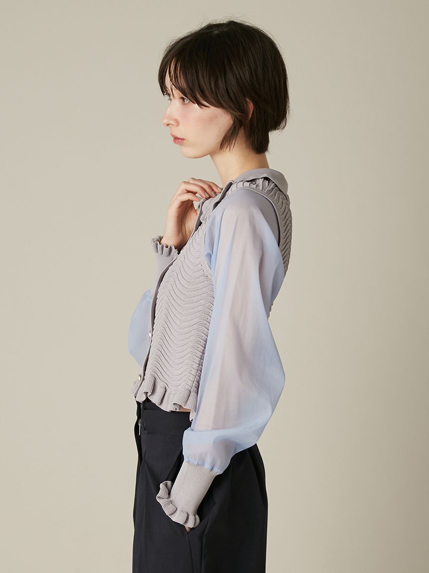 FURFUR「シアースリーブカーディガン」|カーディガン|