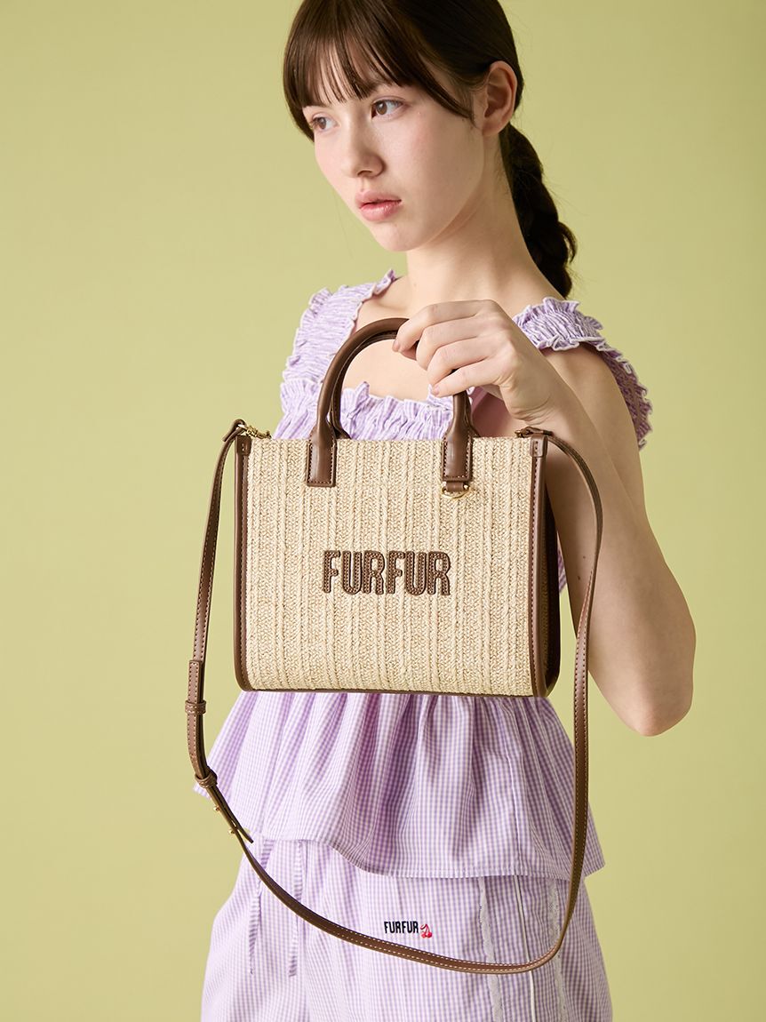 FURFUR「【限定カラー】ラフィアロゴトートバッグ」|トートバッグ|