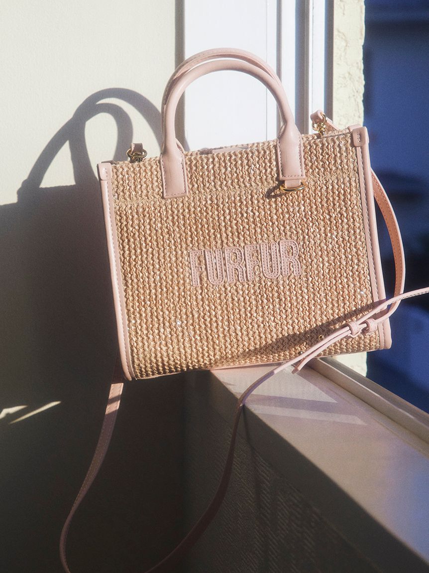 FURFUR「【限定カラー】ラフィアロゴトートバッグ」|トートバッグ|PNK