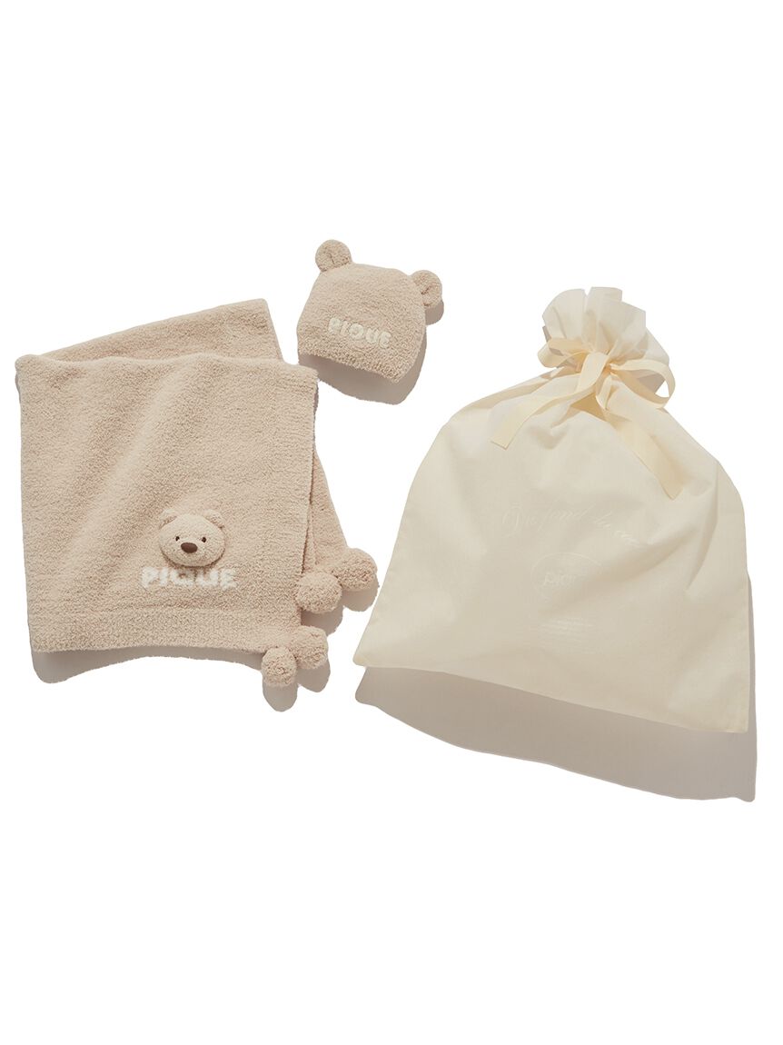 GELATO PIQUE KIDS & BABY「【ラッピング済み】【BABY】パウダーベアブランケット＆キャップSET」|その他ベビー用品|