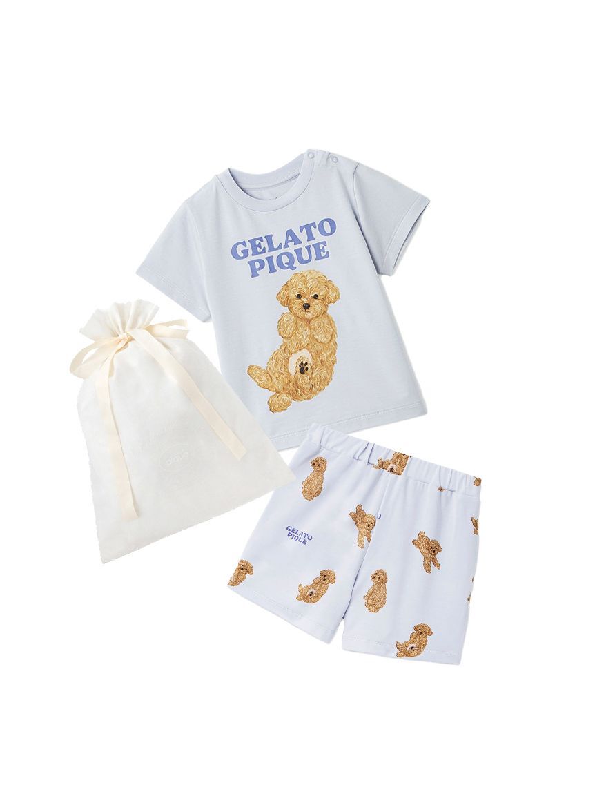 GELATO PIQUE KIDS & BABY「【ラッピング済み】【BABY】ドッグワンポイントTシャツ&ショートパンツSET」|その他ベビー用品|BLU