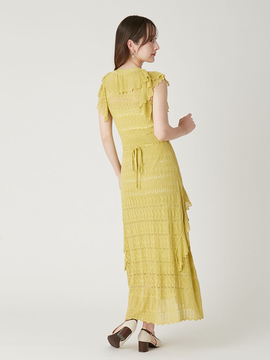 FRAY I.D「ラッフルレースニットワンピース」|ワンピース|