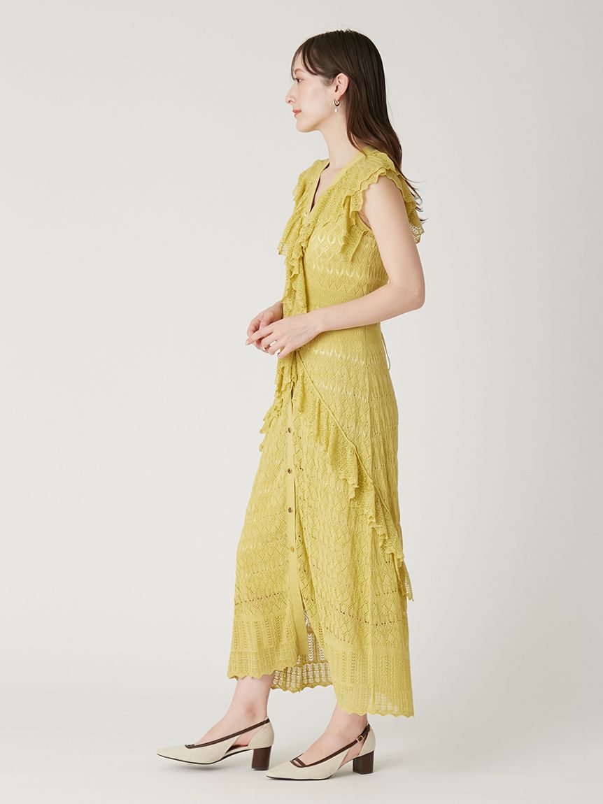 FRAY I.D「ラッフルレースニットワンピース」|ワンピース|