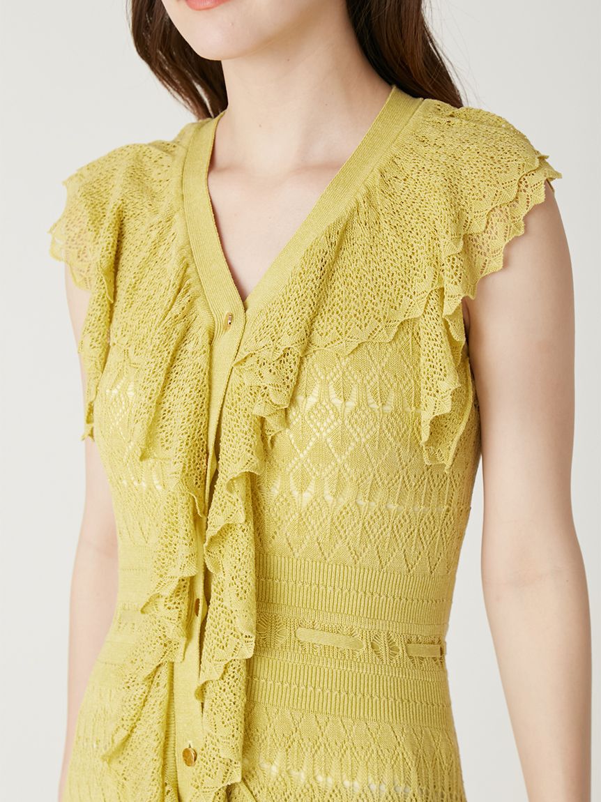 FRAY I.D「ラッフルレースニットワンピース」|ワンピース|