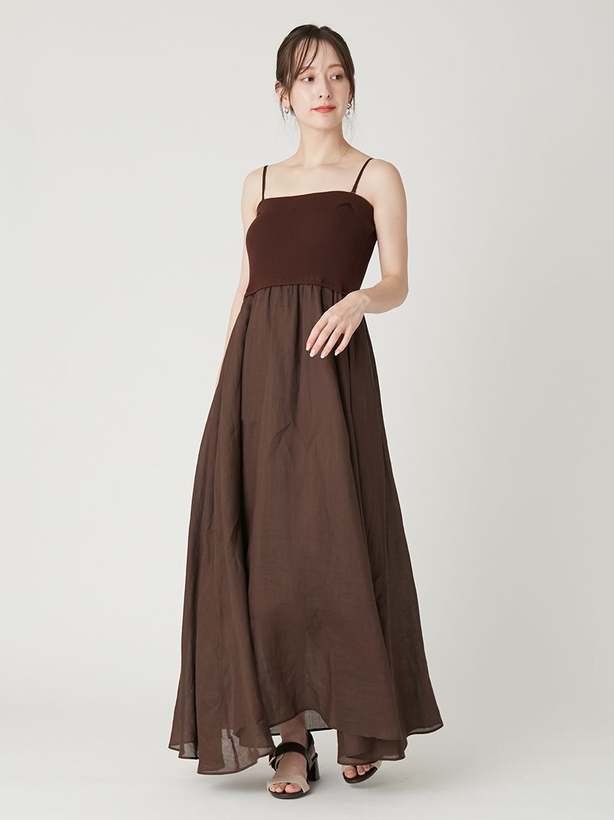 FRAY I.D「ニットドッキングキャミワンピース」|ワンピース|