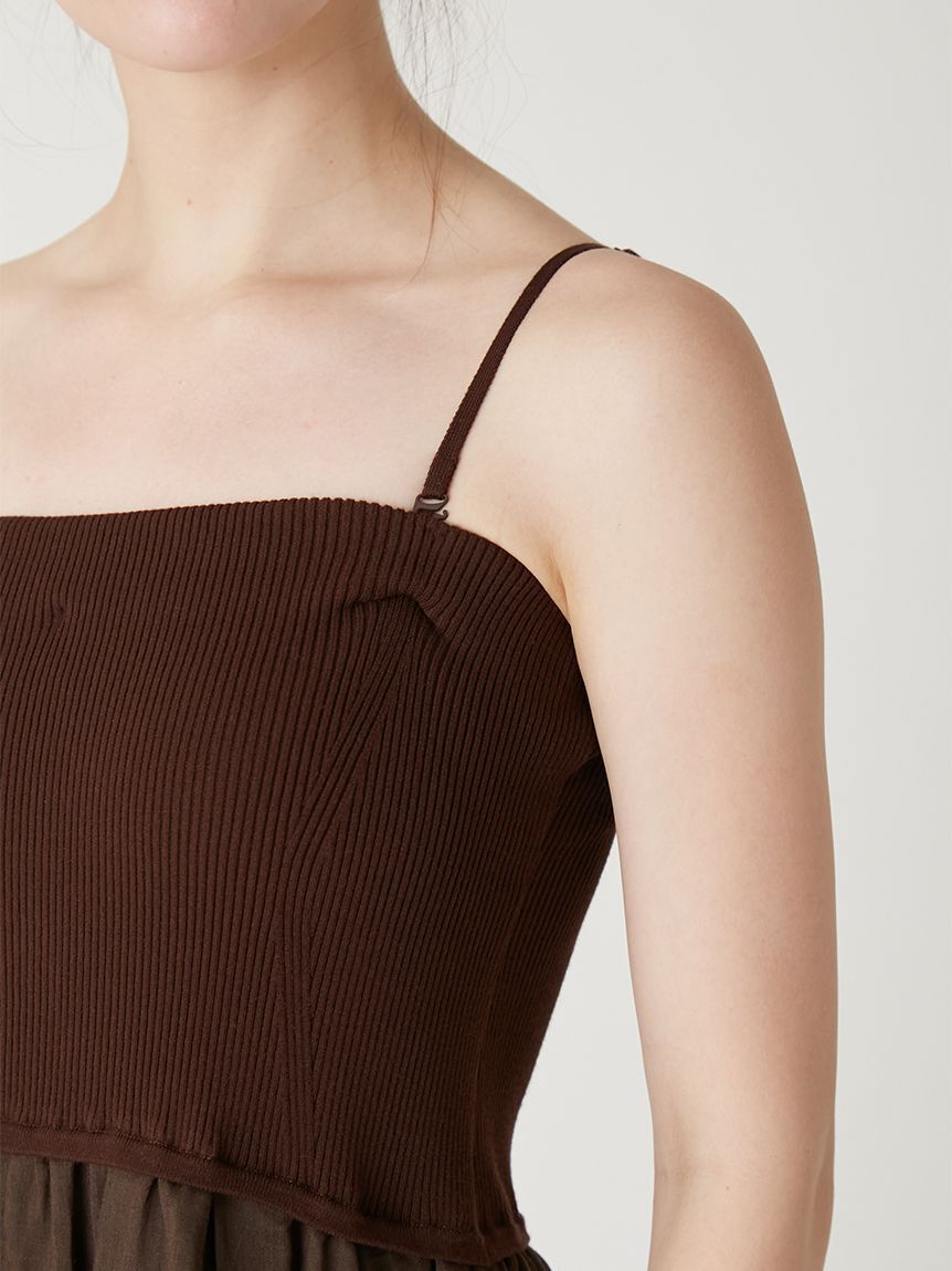 FRAY I.D「ニットドッキングキャミワンピース」|ワンピース|