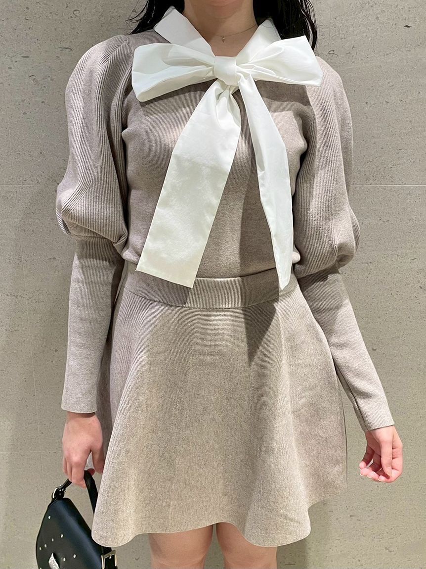 LILY BROWN「ボウタイニットセットアップ」|ワンピース|