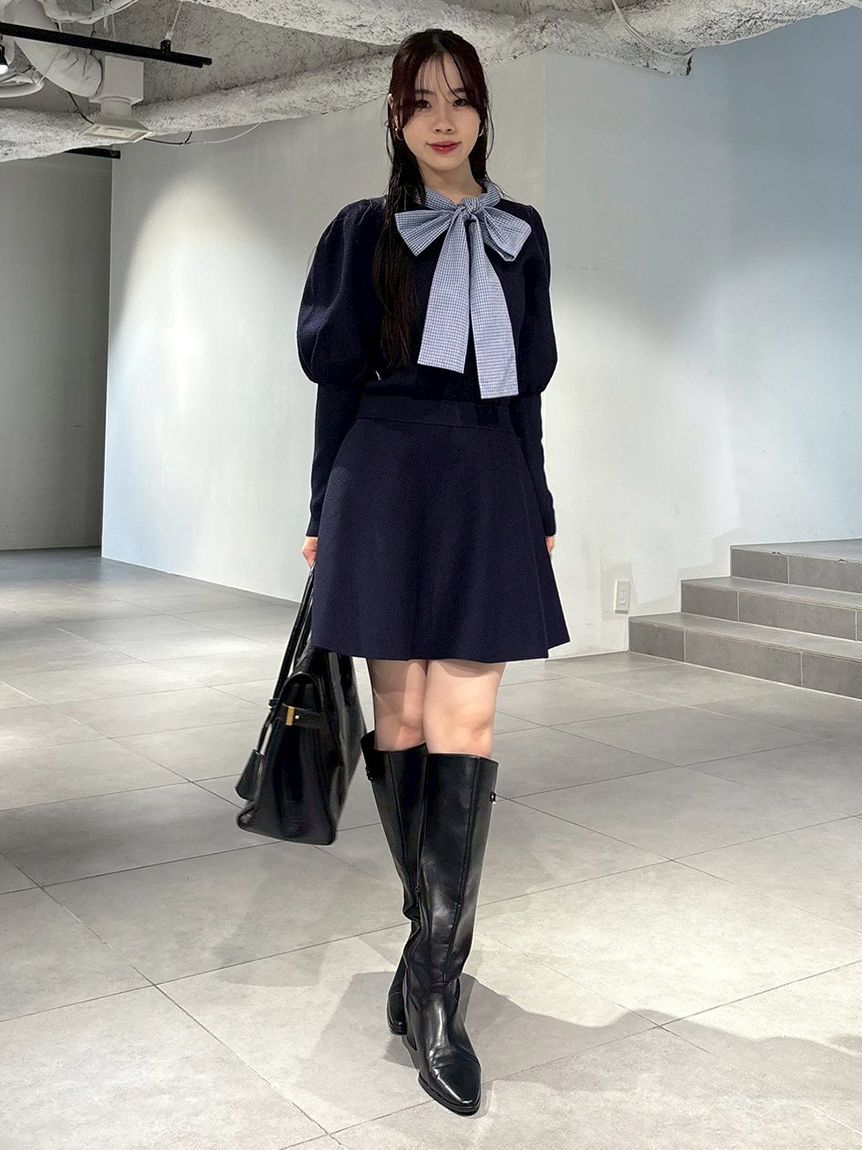 LILY BROWN「ボウタイニットセットアップ」|ワンピース|