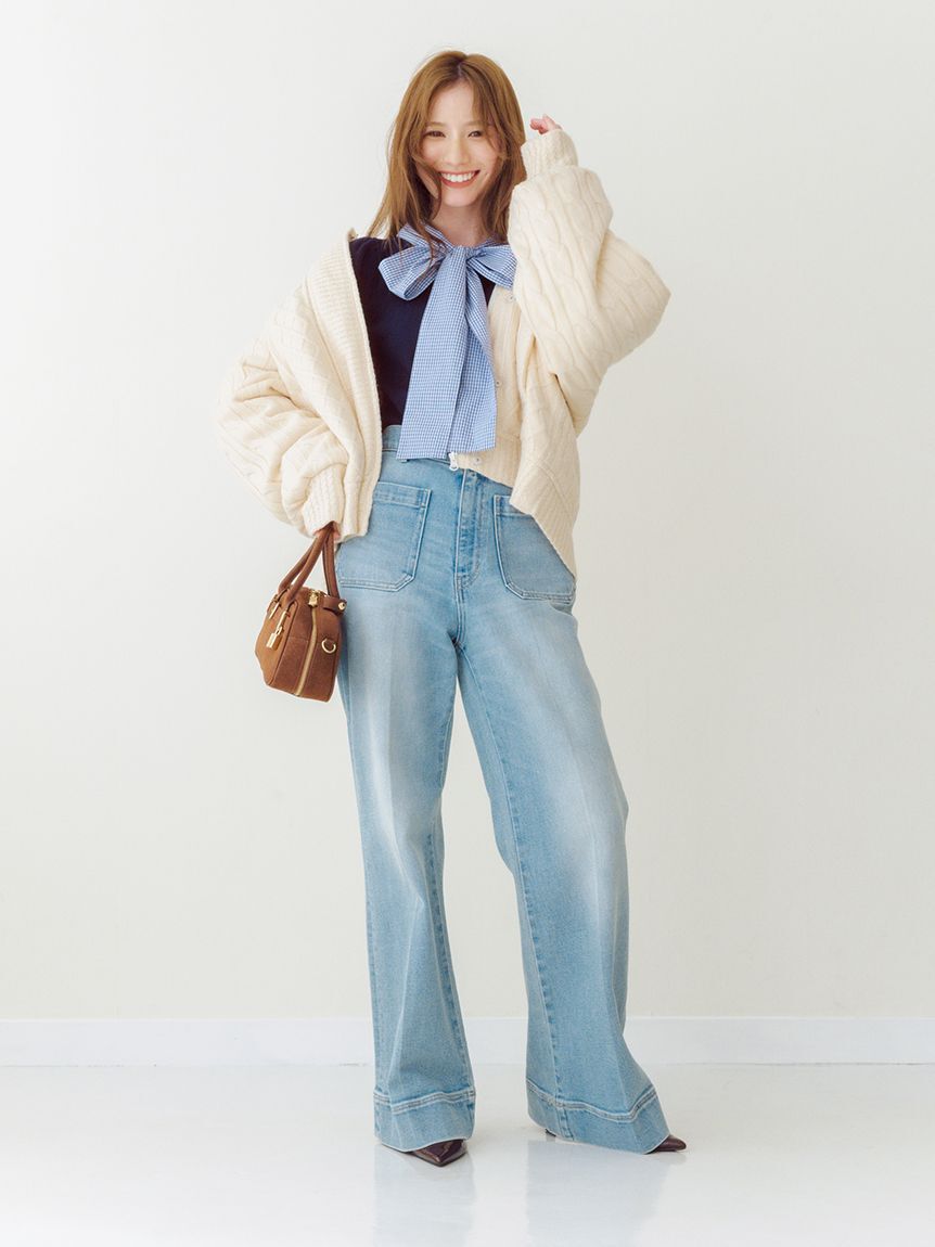 LILY BROWN「ボウタイニットセットアップ」|ワンピース|