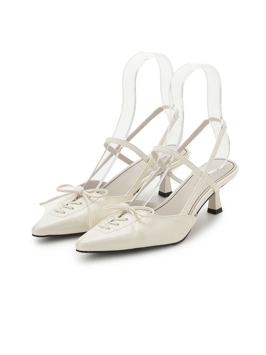 LILY BROWN「レースアップスリングバッグパンプス」|パンプス|