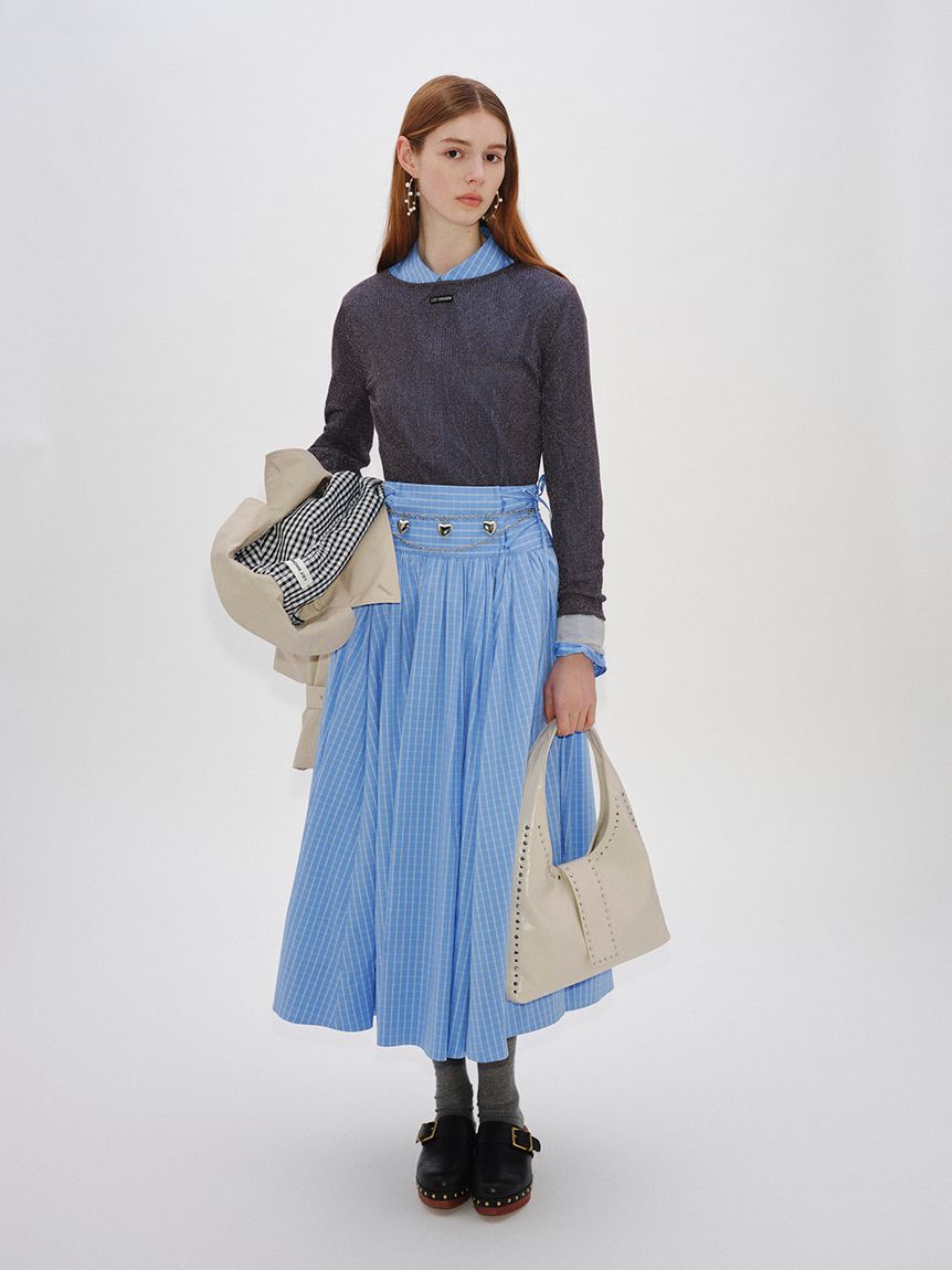 LILY BROWN「ウッドソールスタッズサボ」|サンダル|