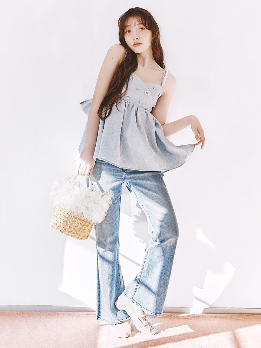 LILY BROWN「[L.B CANDY STOCK]スクエアバレエシューズ」|スリッポン|