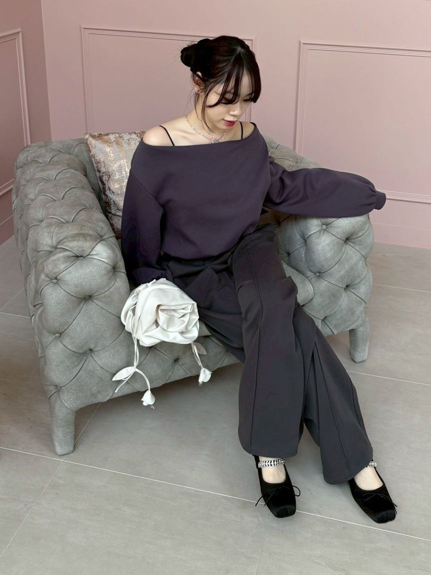 LILY BROWN「[L.B CANDY STOCK]スクエアバレエシューズ」|スリッポン|