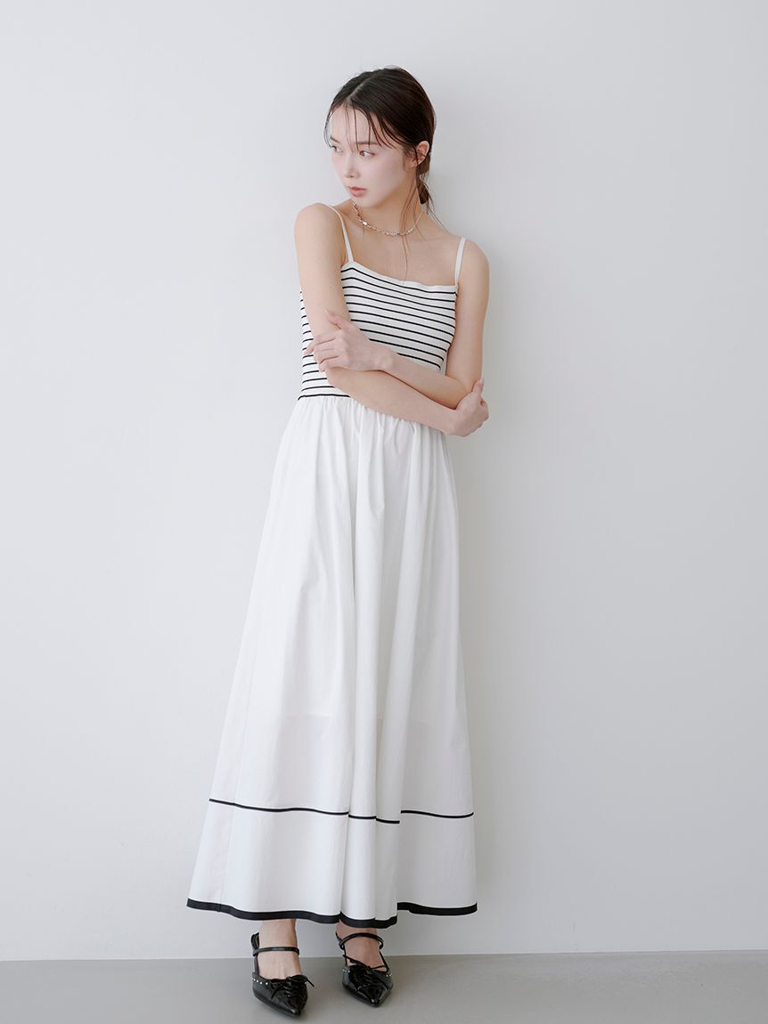 LILY BROWN「【WEB限定00サイズ】ニットビスチェドッキングワンピース」|ワンピース|BORDER