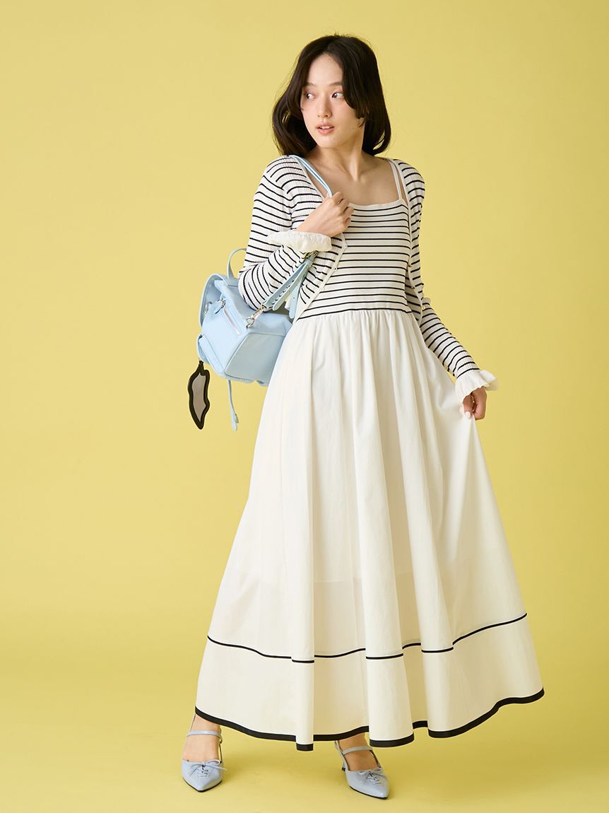 LILY BROWN「【WEB限定00サイズ】ニットビスチェドッキングワンピース」|ワンピース|