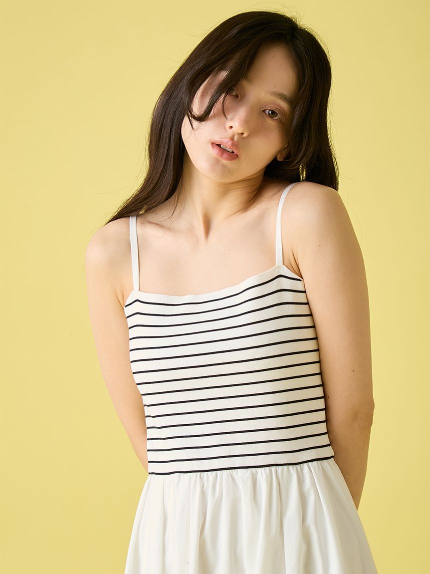 LILY BROWN「【WEB限定00サイズ】ニットビスチェドッキングワンピース」|ワンピース|