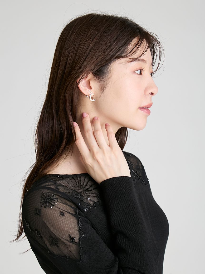 CELFORD「【YUMI KATSURA for CELFORD】コラボスターリービジューイヤリング」|イヤリング|