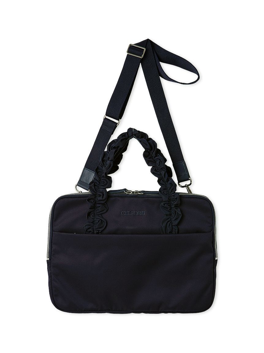 CELFORD「13インチ対応フリルラメ刺繍PCバッグ」|ショルダー・メッセンジャー|NVY