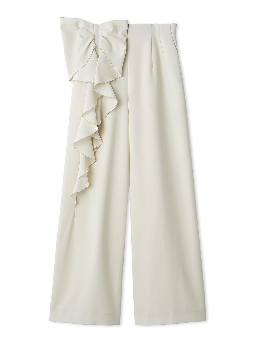 CELFORD「【洗える】リボンワイドパンツ」|チノ|