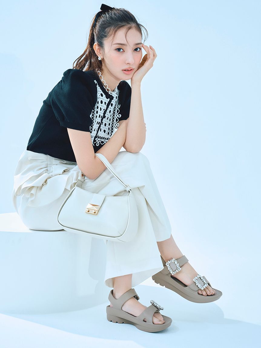 CELFORD「【洗える】リボンワイドパンツ」|チノ|