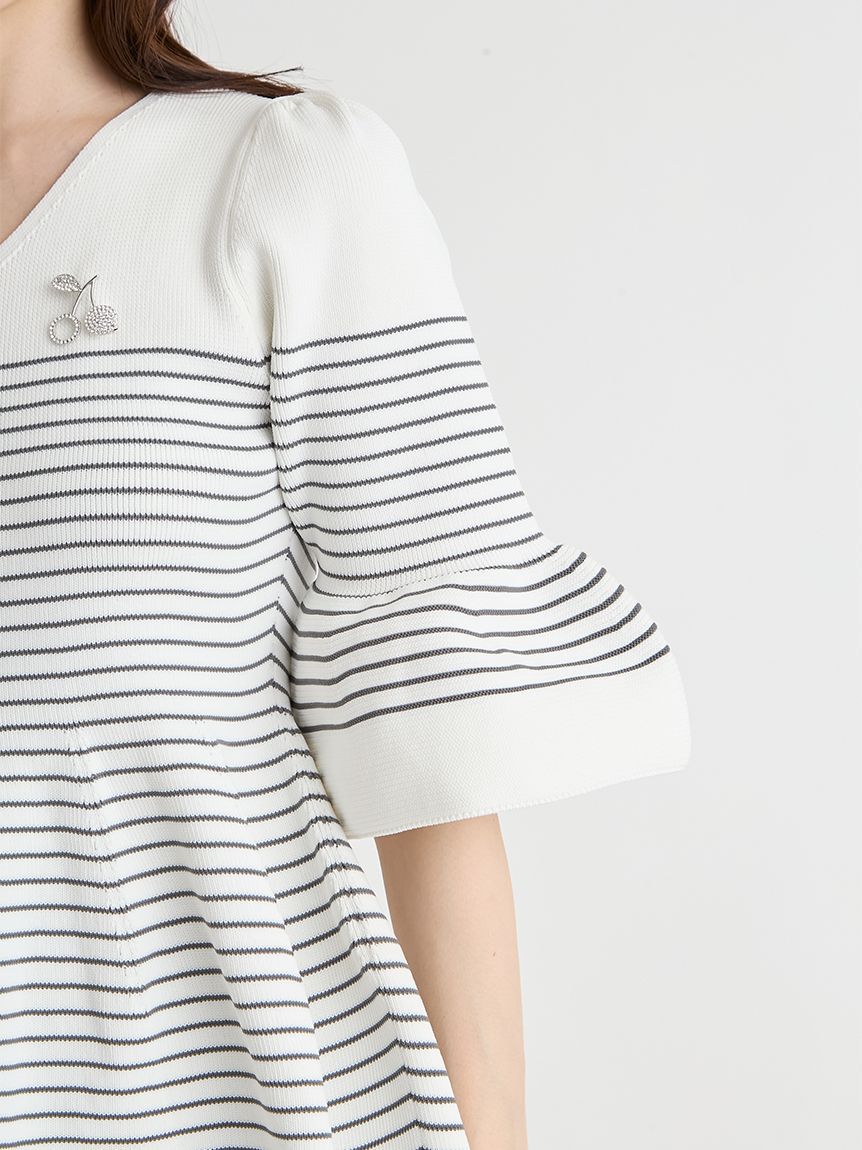 CELFORD「【洗える】ベルスリーブペプラムニットプルオーバー」|ニット・セーター|