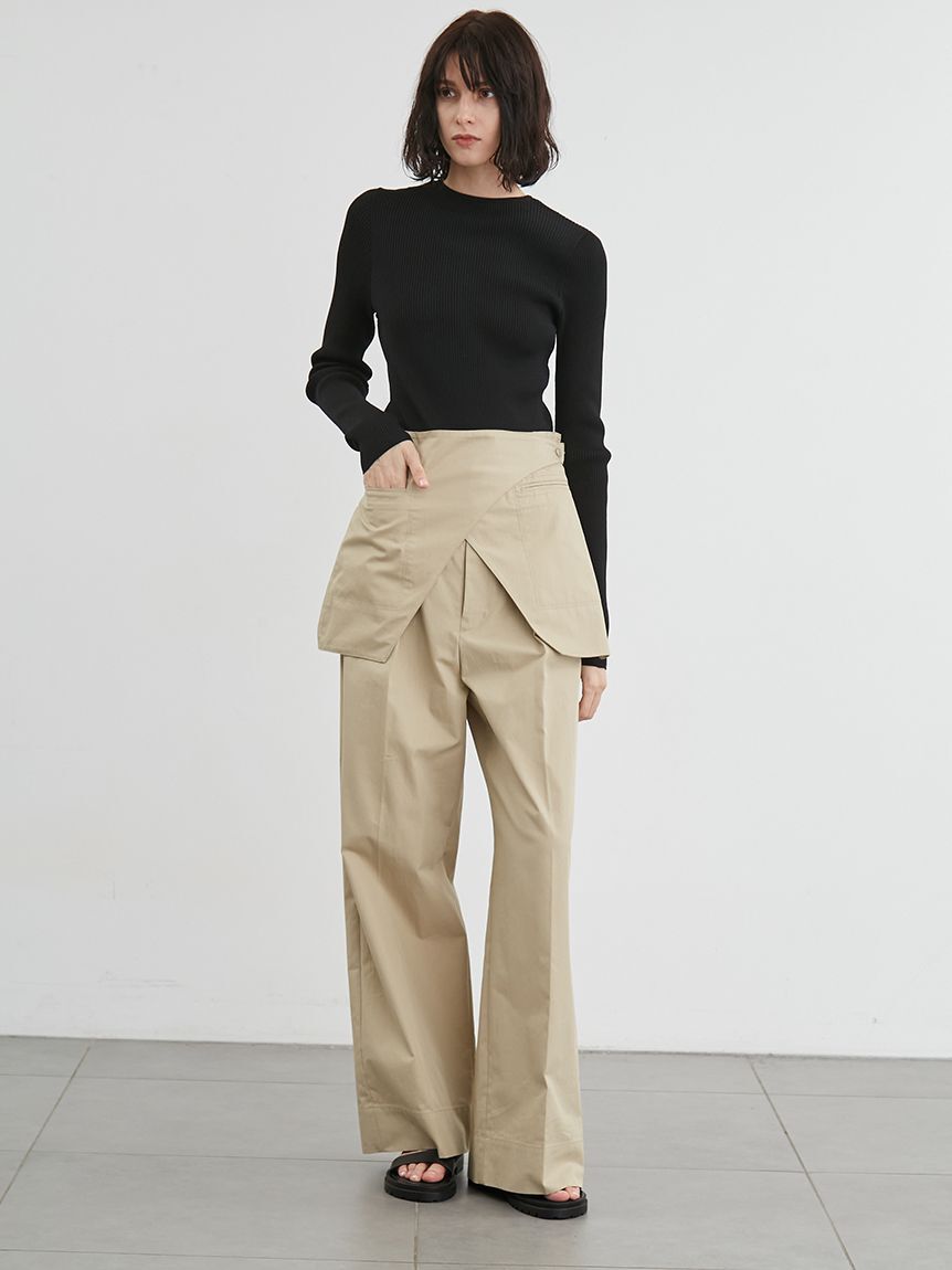 styling/「【セットアップ対応】バックラップワイドパンツ」|チノ|