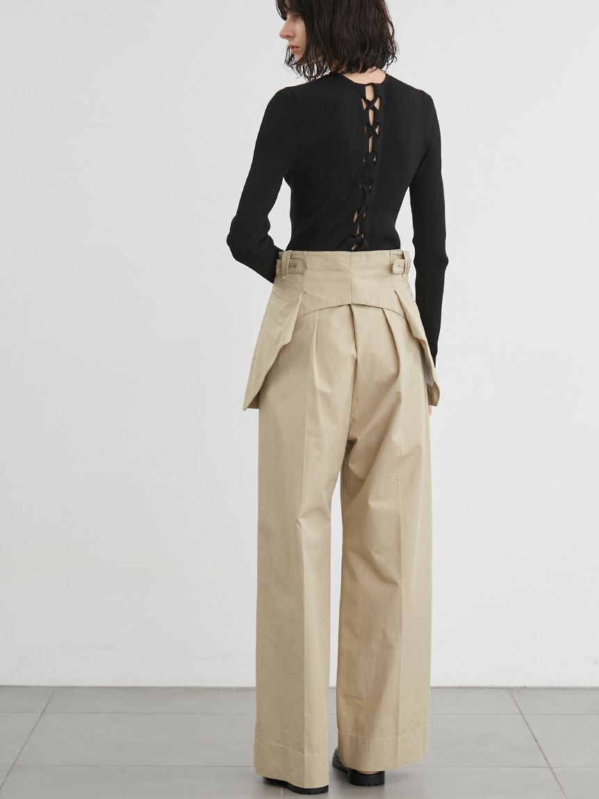 styling/「【セットアップ対応】バックラップワイドパンツ」|チノ|