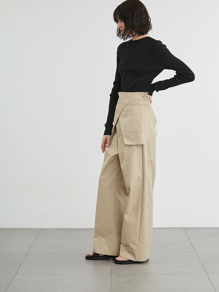 styling/「【セットアップ対応】バックラップワイドパンツ」|チノ|