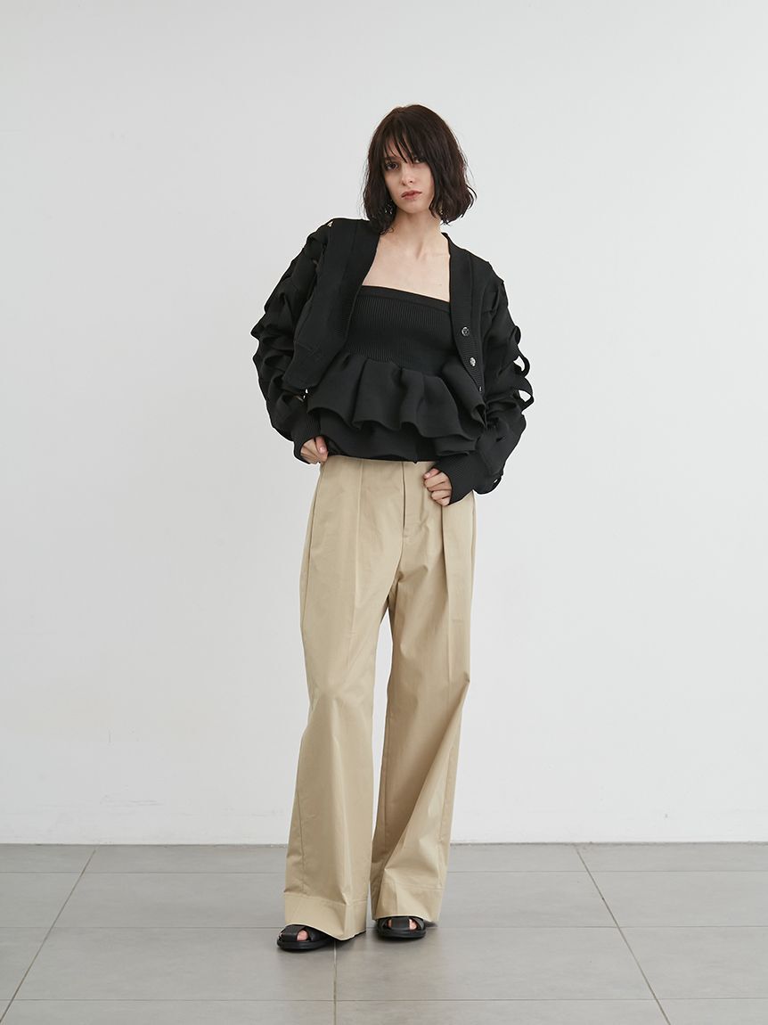 styling/「【セットアップ対応】バックラップワイドパンツ」|チノ|
