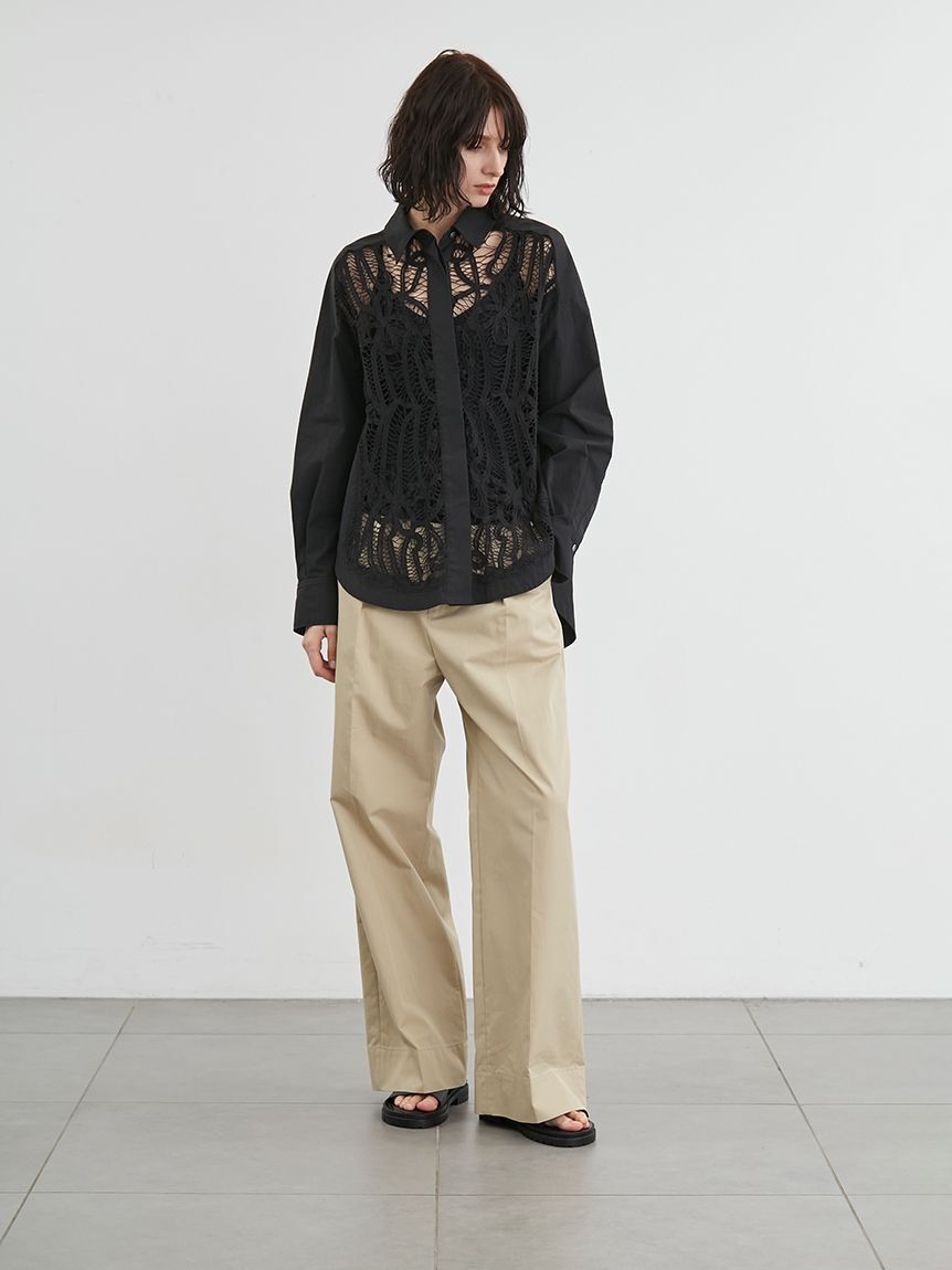 styling/「【セットアップ対応】バックラップワイドパンツ」|チノ|