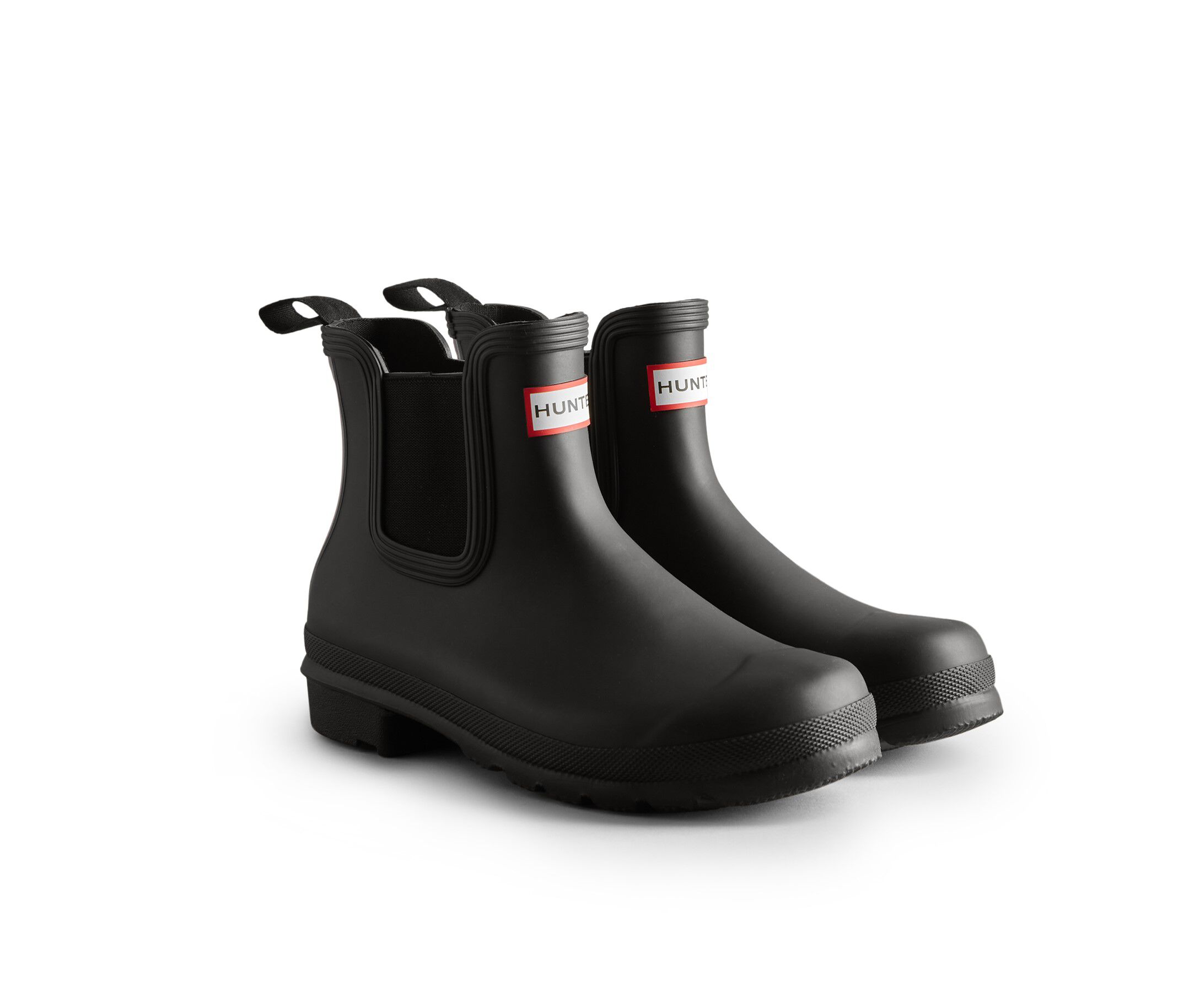 HUNTER「レディース オリジナル チェルシー ハンター トリ カラー ロゴ バックストラップ ブーツ」|レインシューズ|