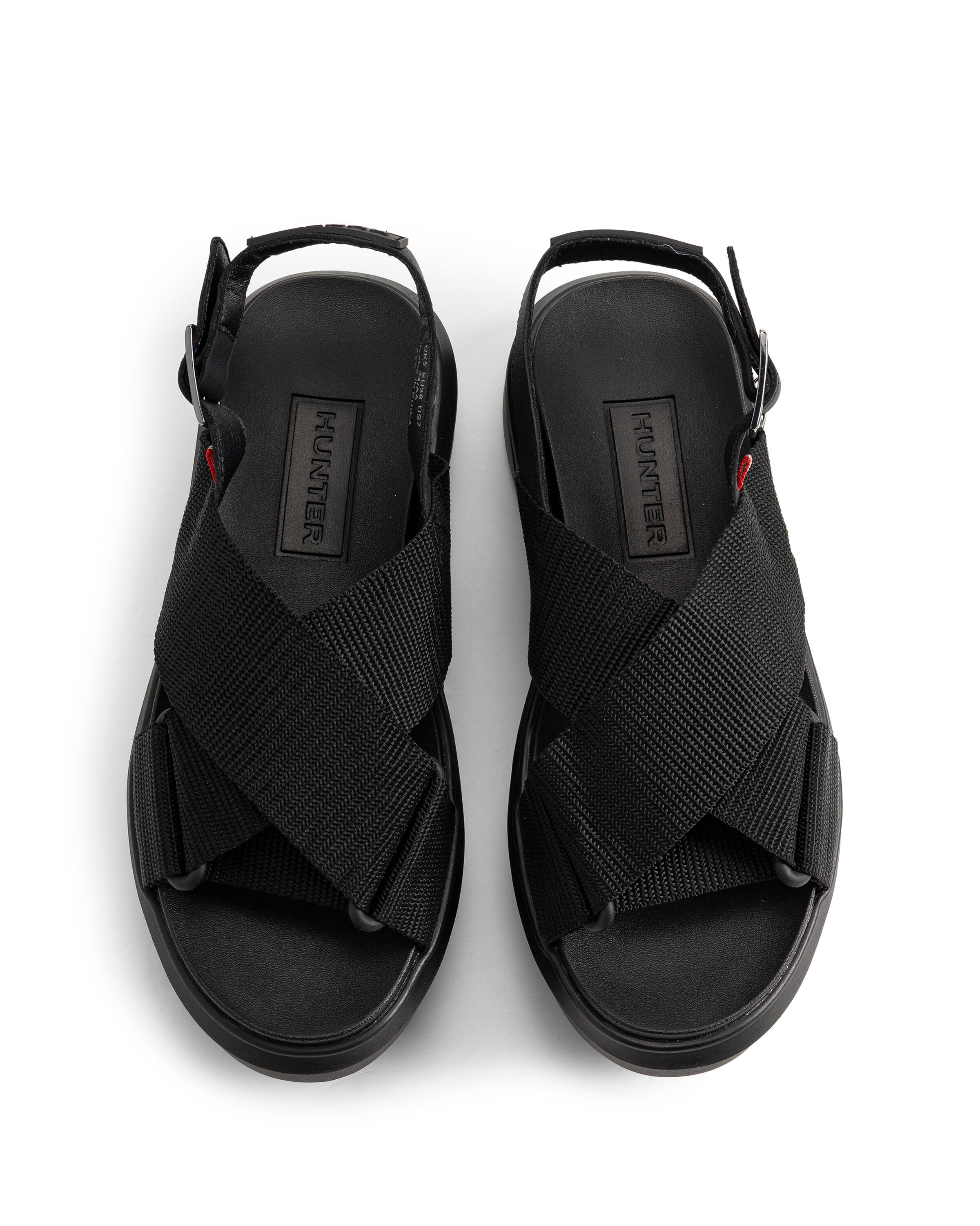 HUNTER「ユニセックス シティ リベル ウェビング クロスオーバー サンダル」|サンダル|