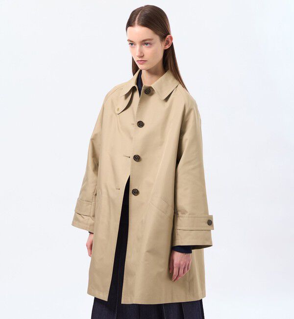 MACKINTOSH PHILOSOPHY「【LEE4月号/蛯原友里さん着用】【WELBURY(ウェルベリー)】ダブルクロス製」|ステンカラーコート|ベージュ