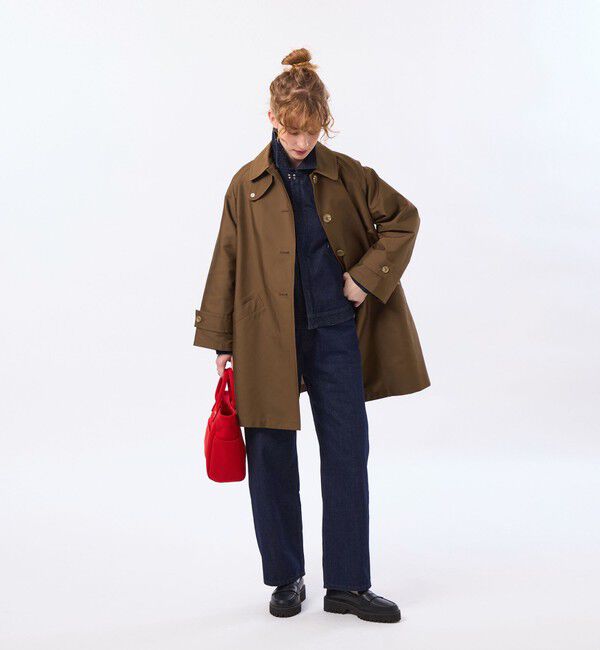 MACKINTOSH PHILOSOPHY「【LEE4月号/蛯原友里さん着用】【WELBURY(ウェルベリー)】ダブルクロス製」|ステンカラーコート|