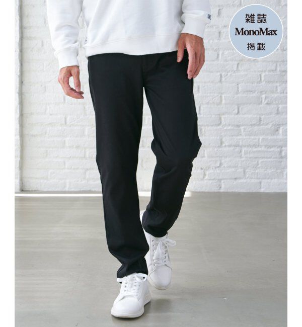 ikka「【雑誌MonoMax4月号掲載】GOKU楽パンツ EASY STRETCH 5ポケット「小泉孝太郎さん着用モデル」」|その他|ブラック